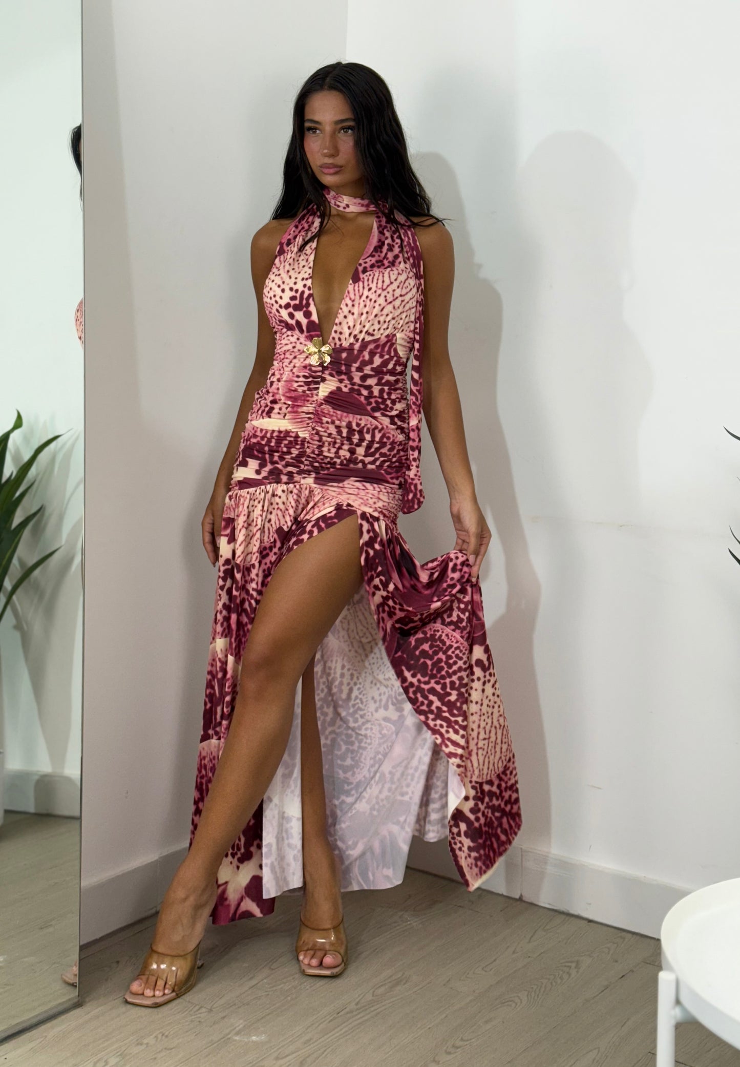 Dress flower maculato