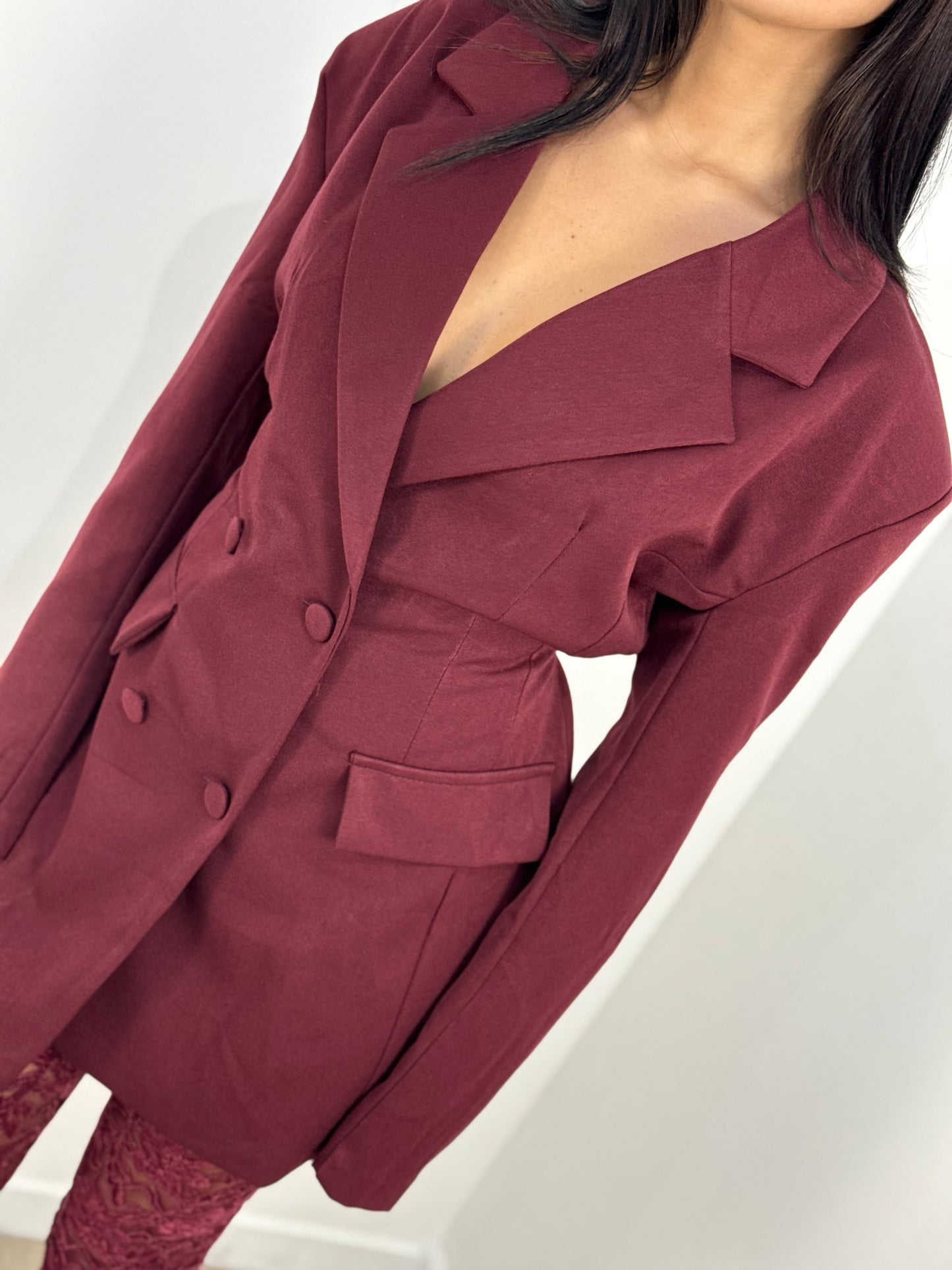 Blazer effetto avvitato