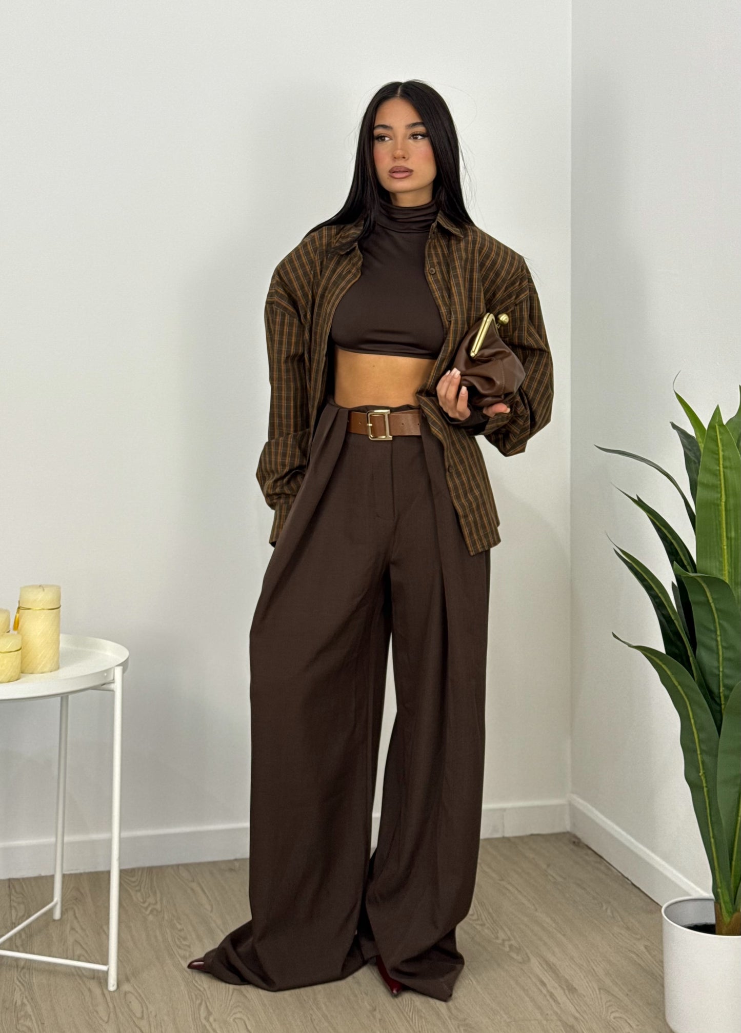 Maglia crop collo