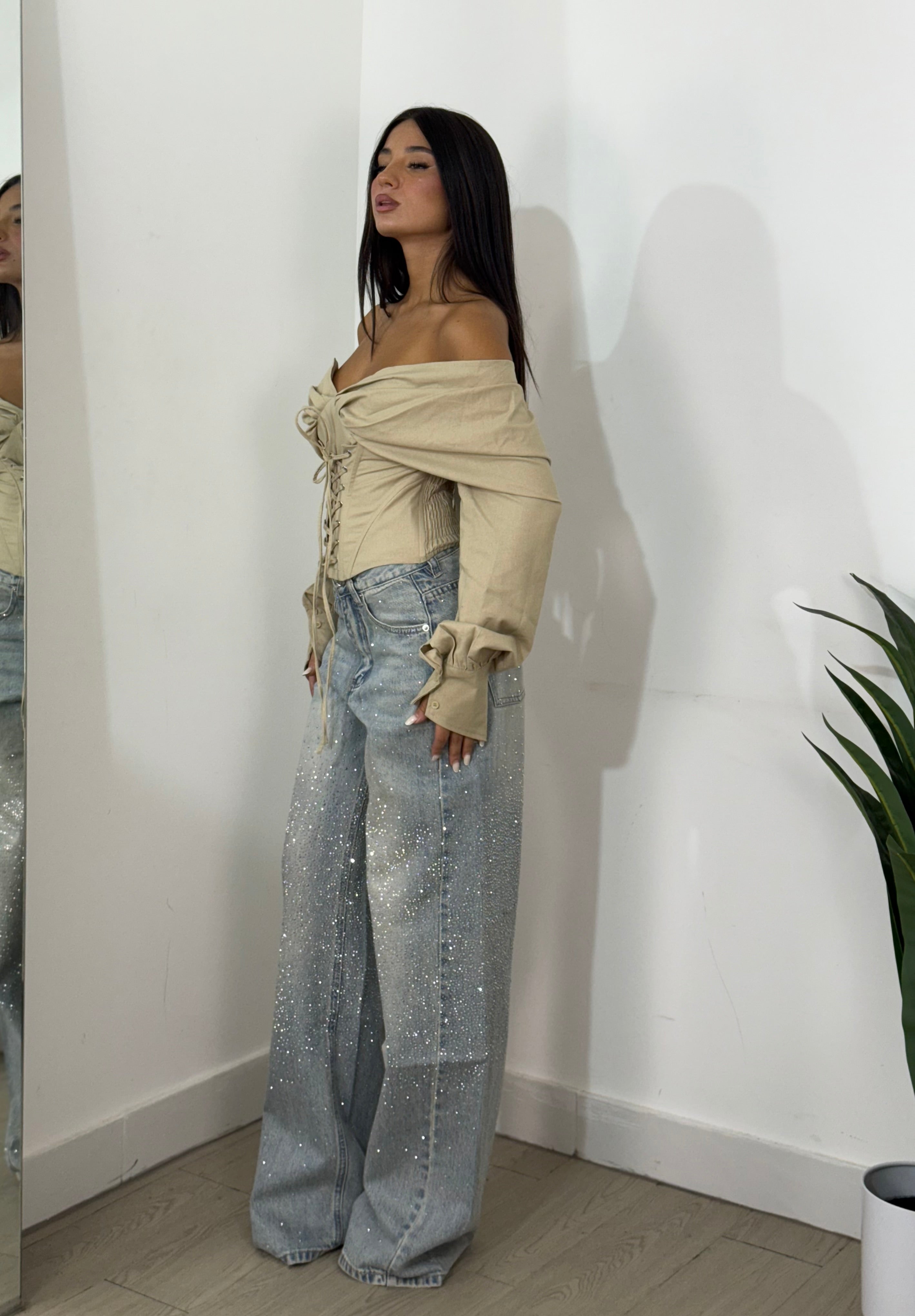 Camicia bustier lacci PRE ORDINE