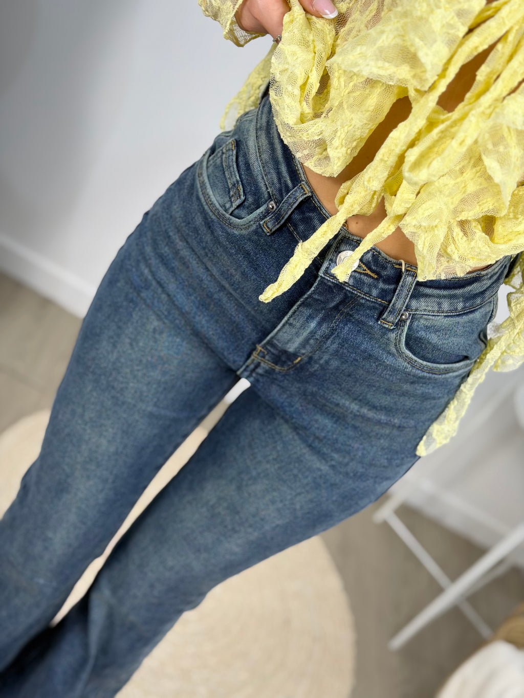 Jeans campana lavaggio scuro