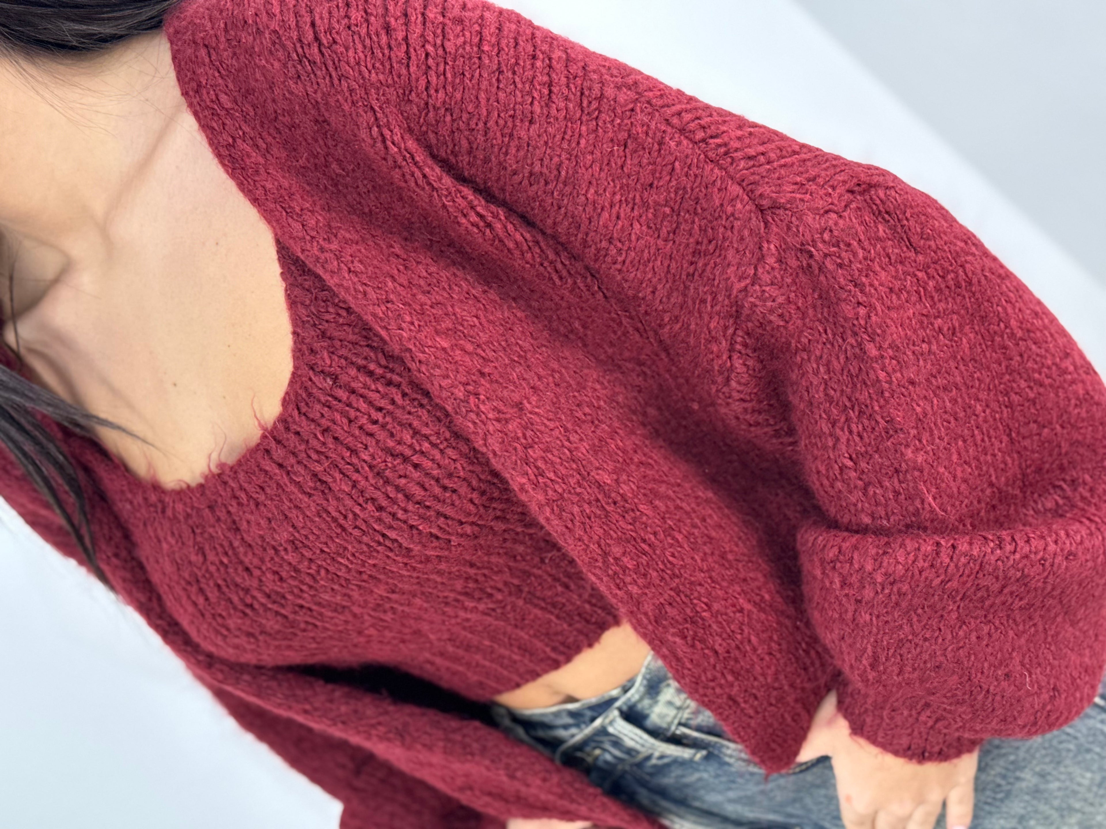 Cardigan più top crop