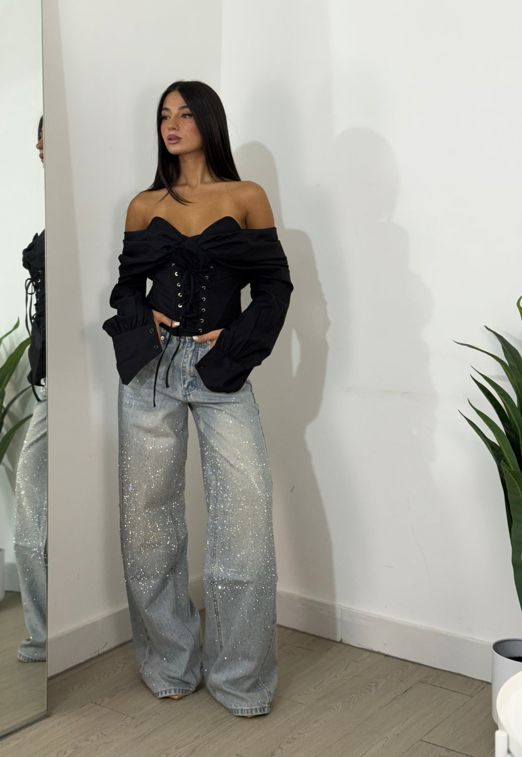 Camicia bustier lacci PRE ORDINE