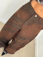 Jeans sfumè obliquo