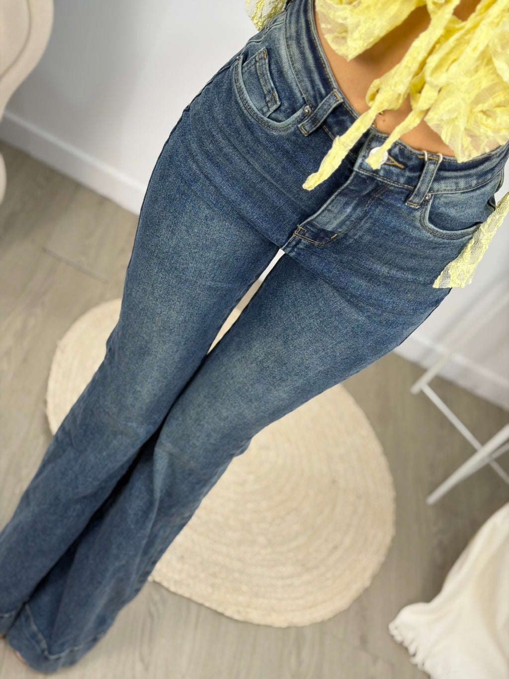 Jeans campana lavaggio scuro