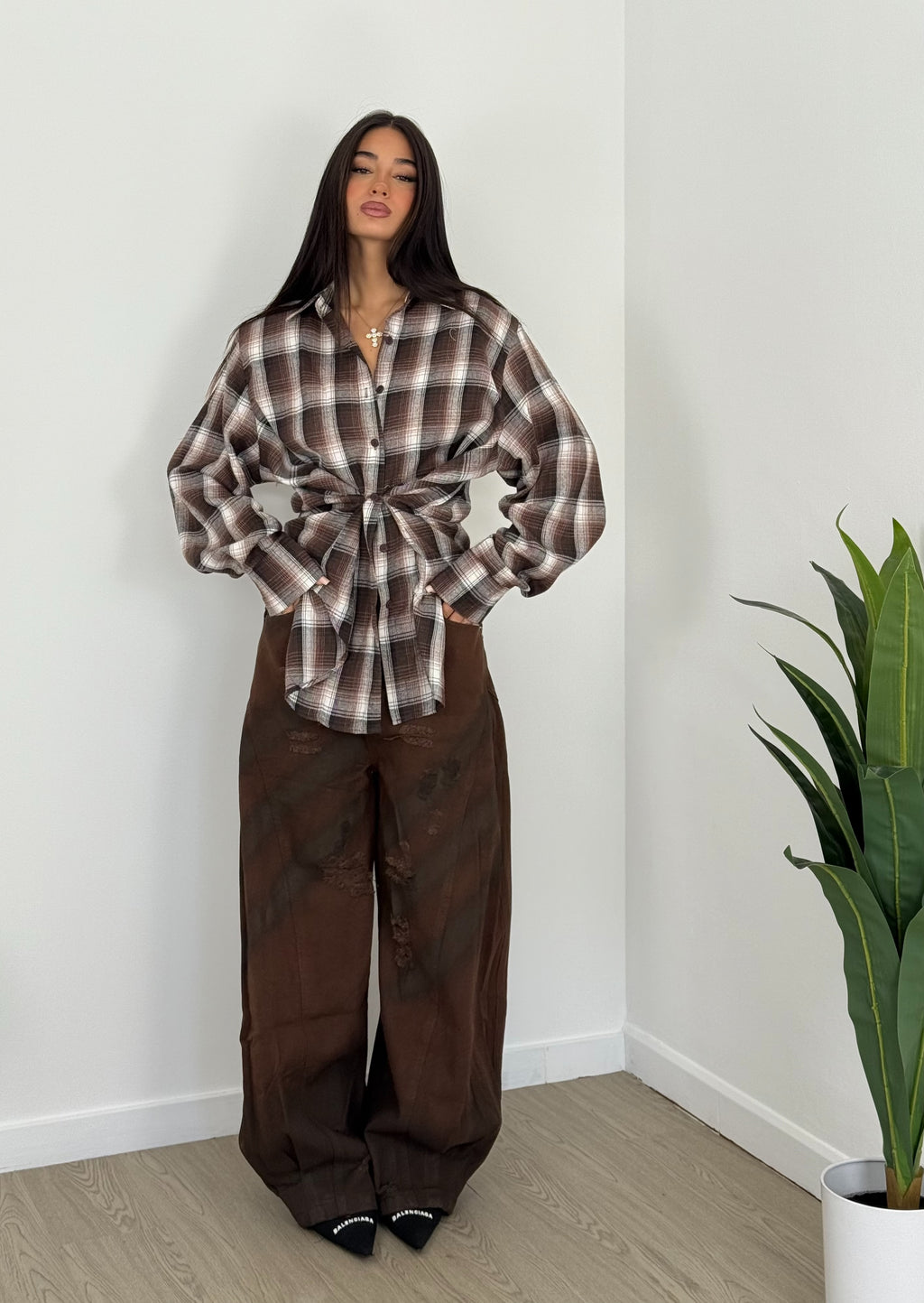 Jeans sfumè obliquo