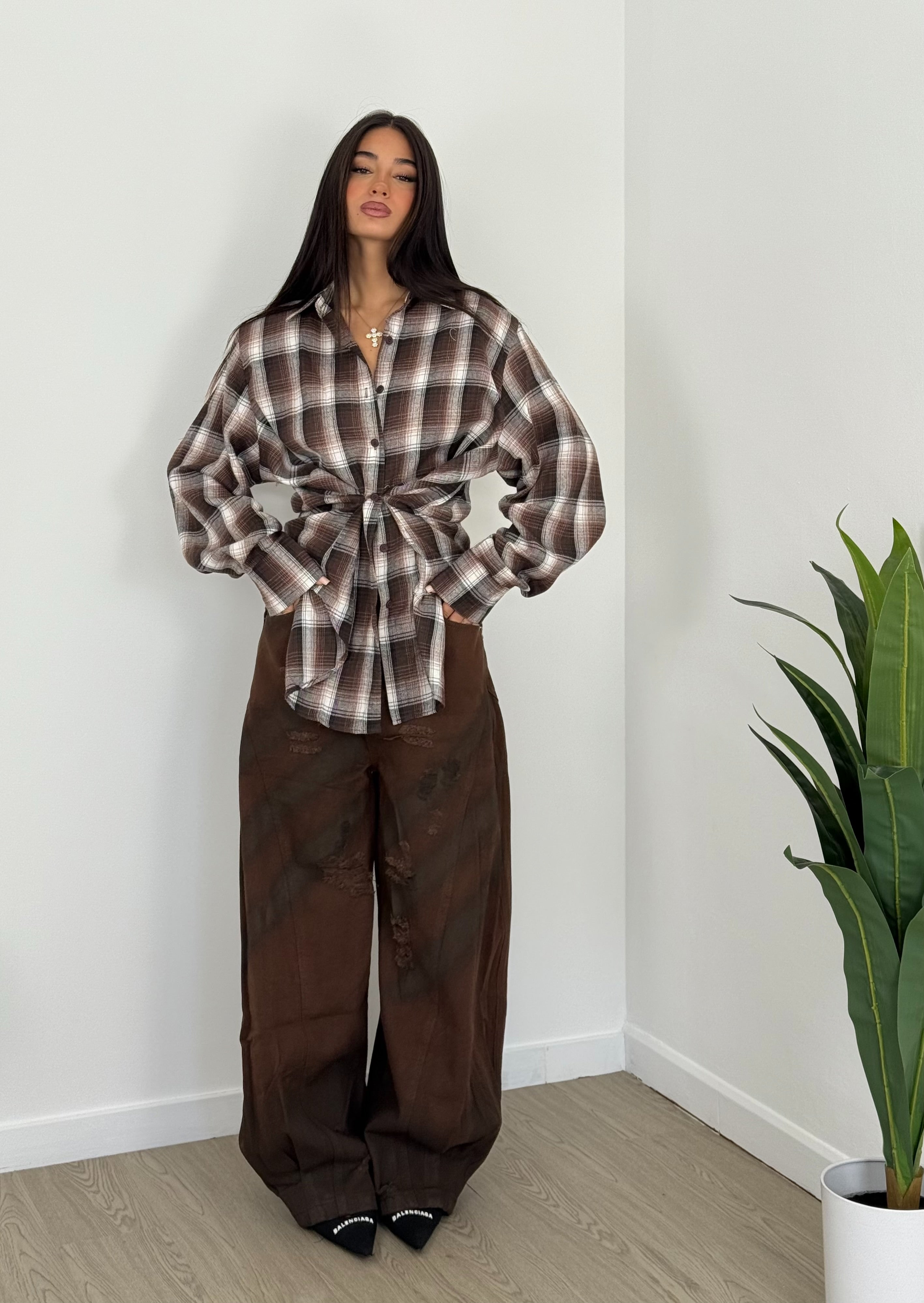 Jeans sfumè obliquo