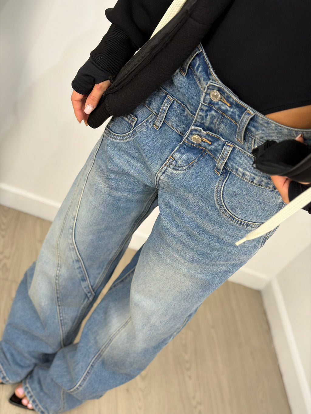 Jeans double bottom