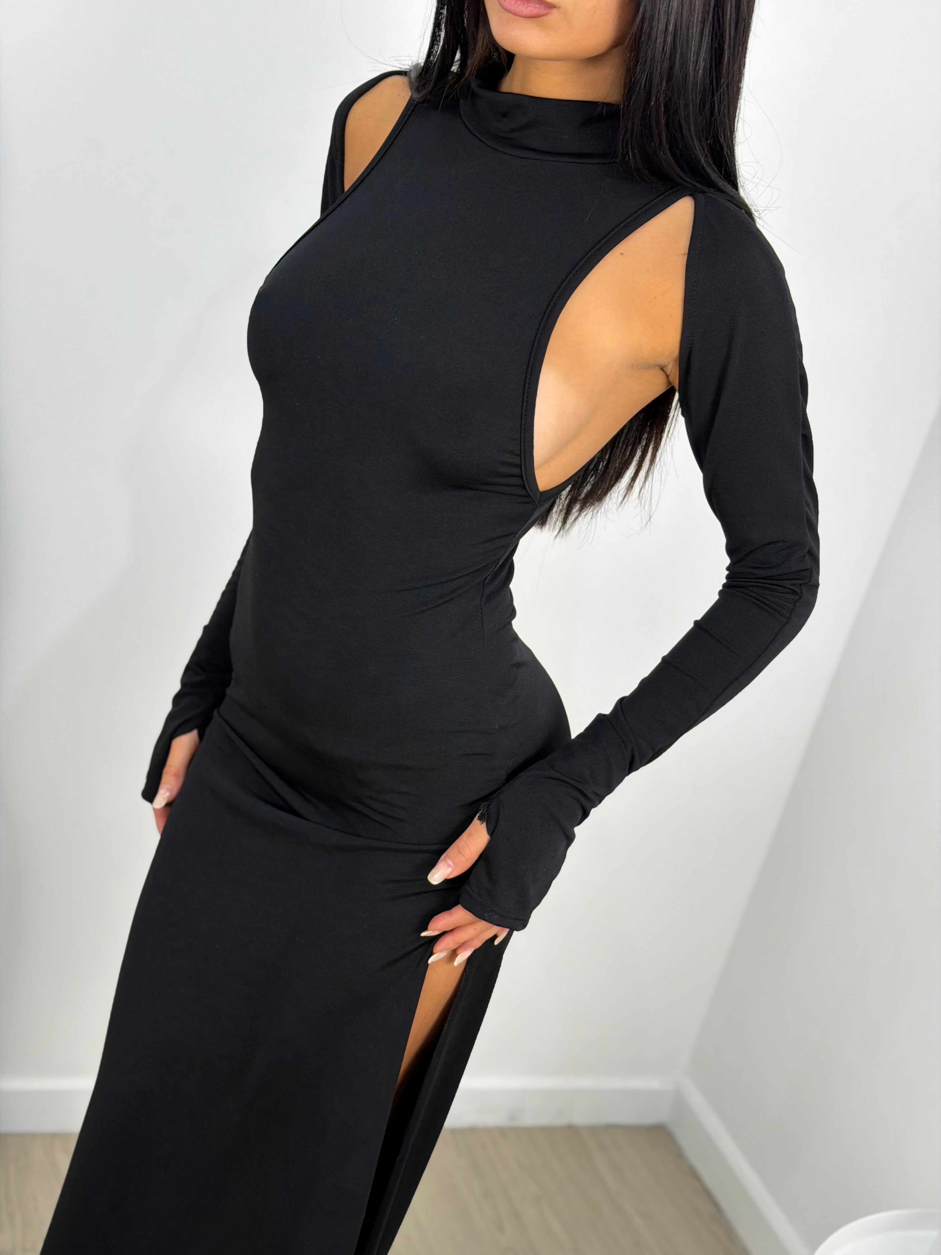 Dress effetto scalda collo