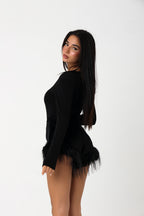 Culotte velluto piume