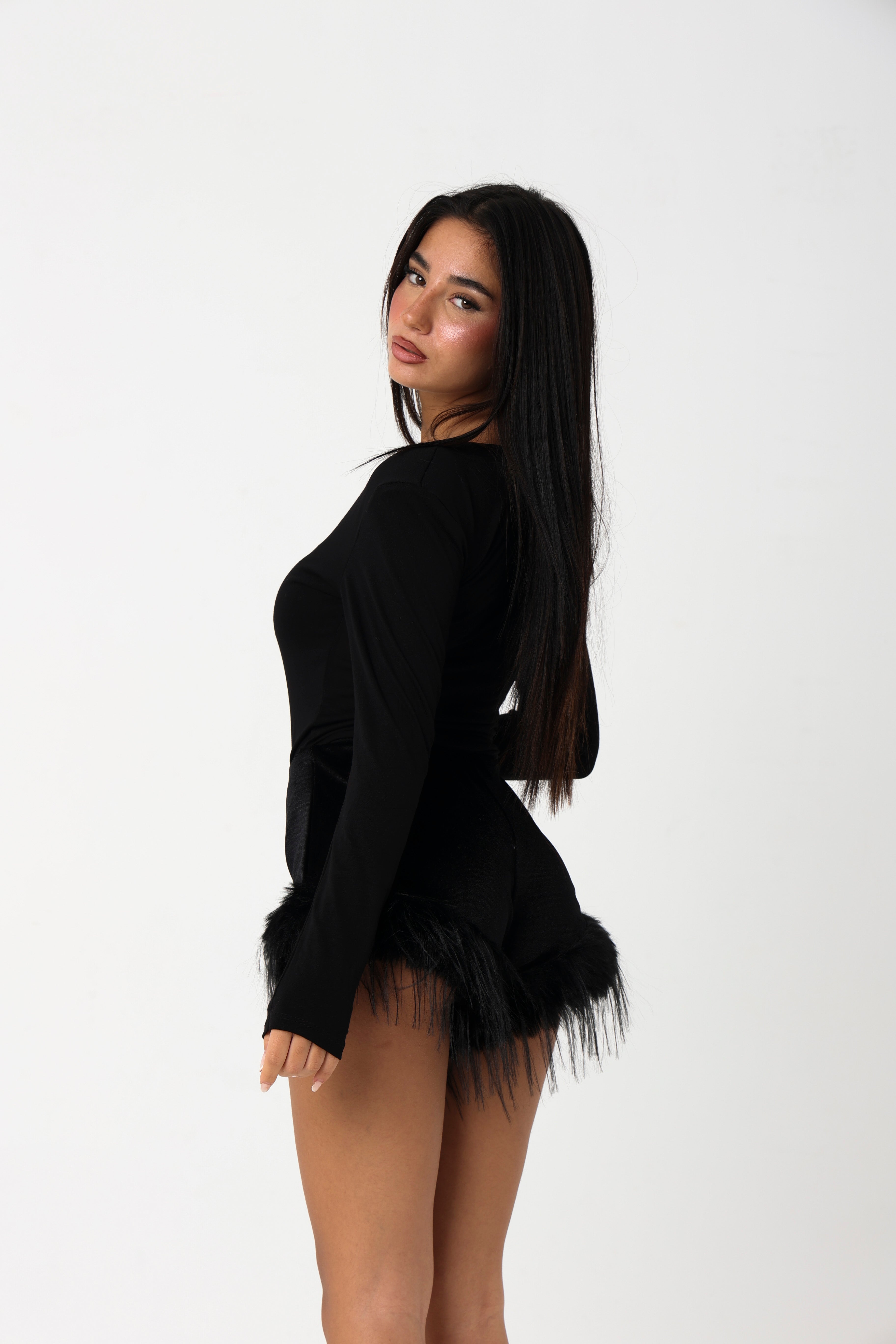 Culotte velluto piume