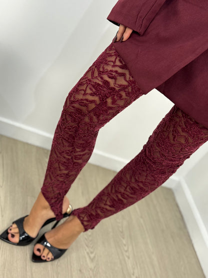Leggins pizzo con culotte