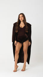 Culotte velluto piume