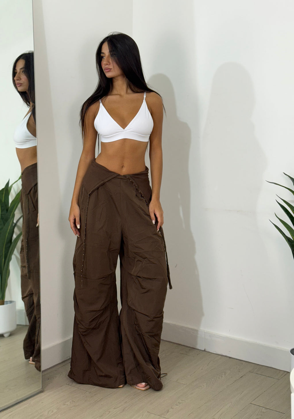 Panta bustier tinta unita