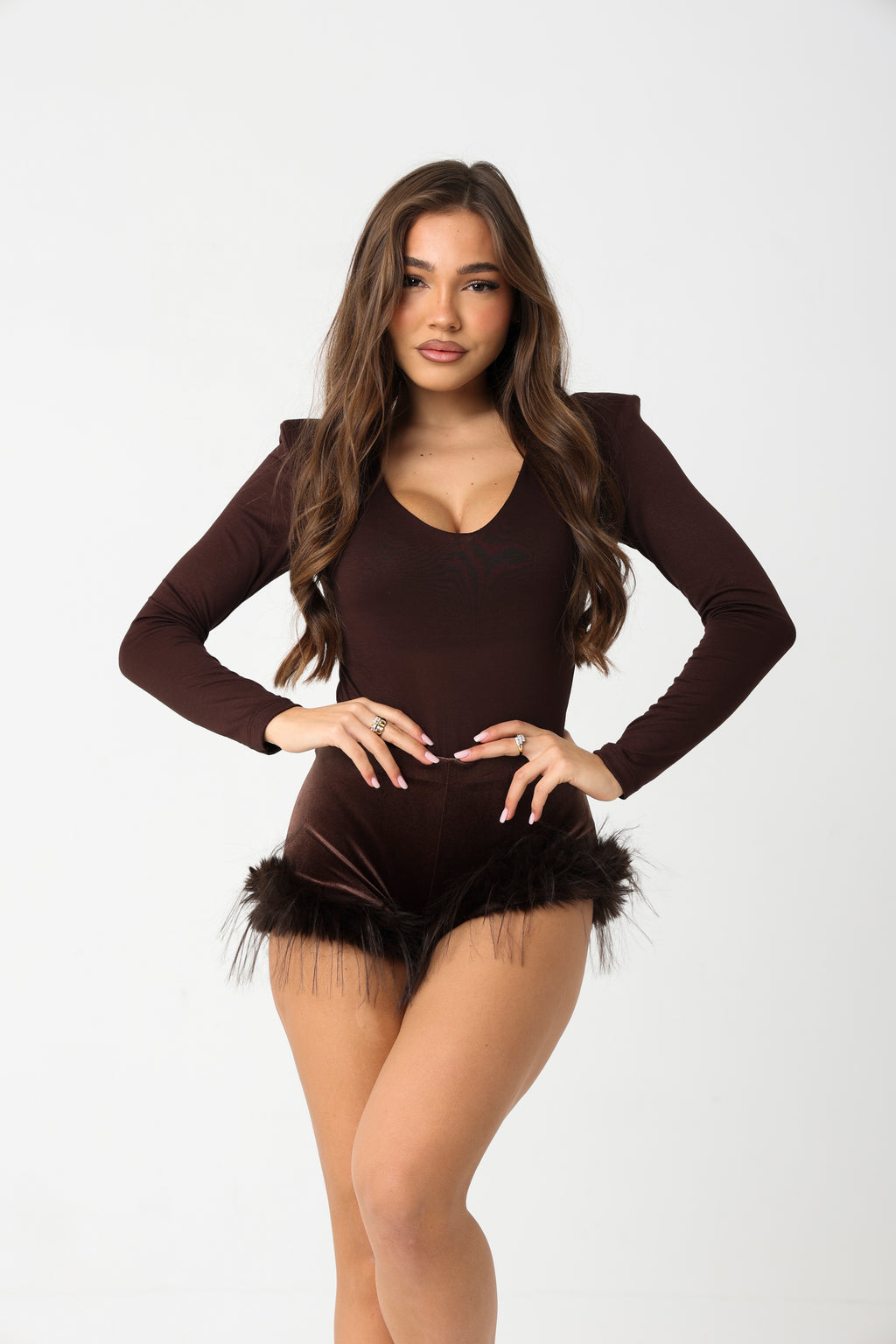 Culotte velluto piume