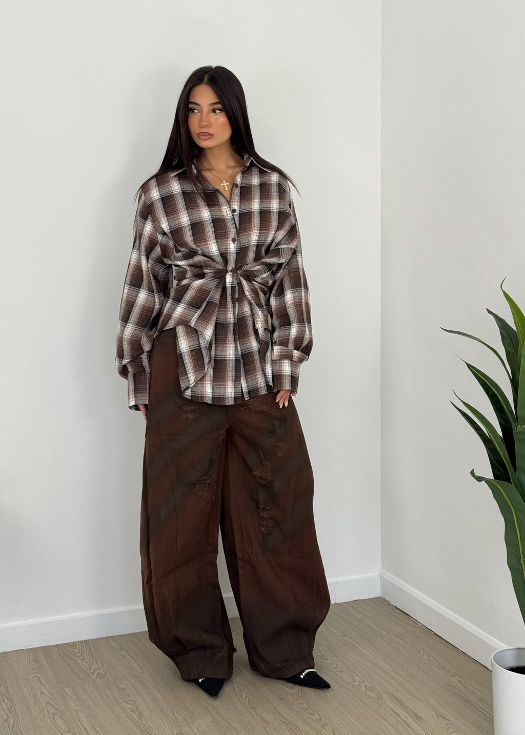 Jeans sfumè obliquo