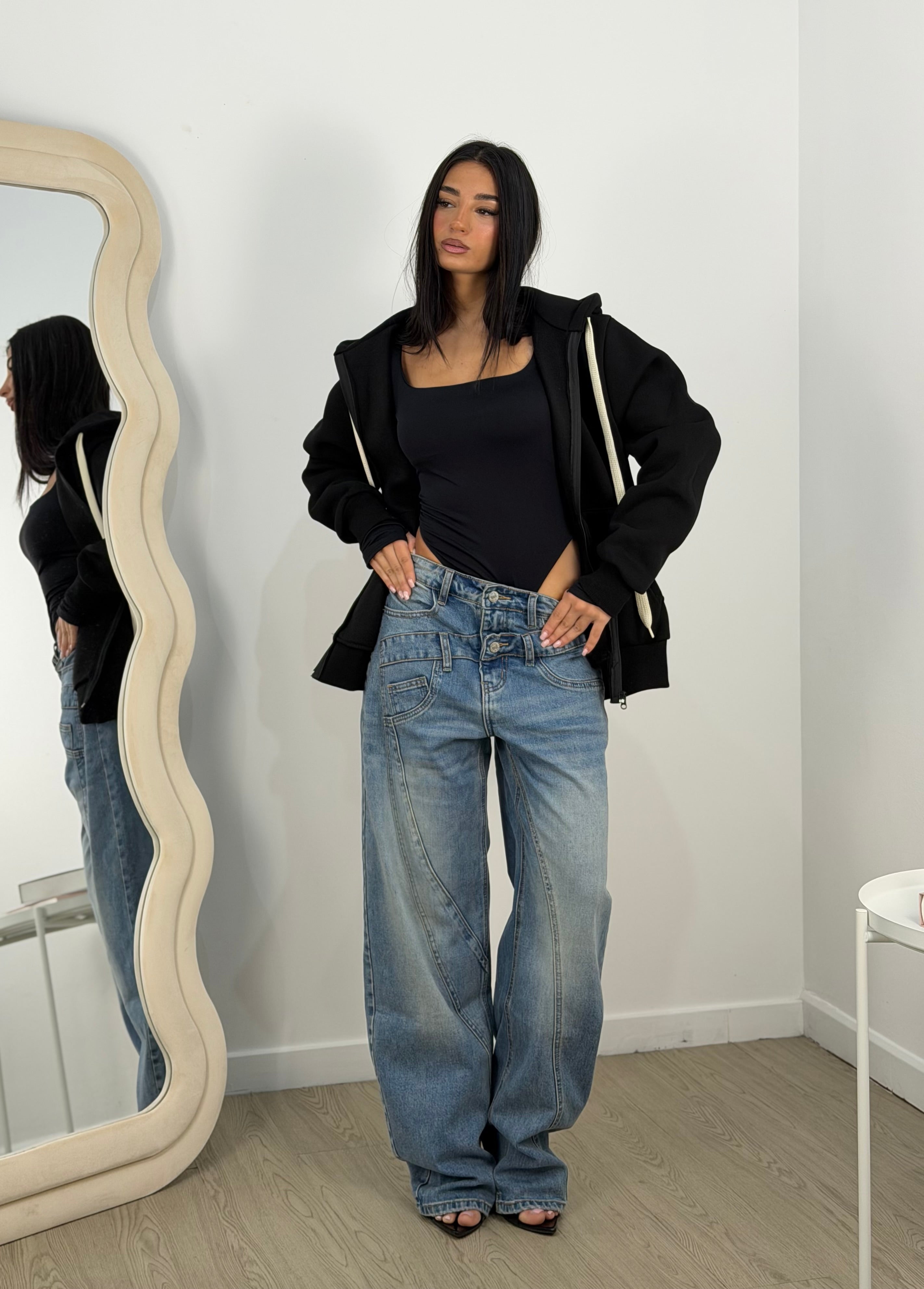 Jeans double bottom