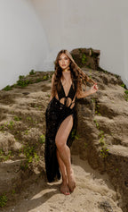 Gonna spacco paillette