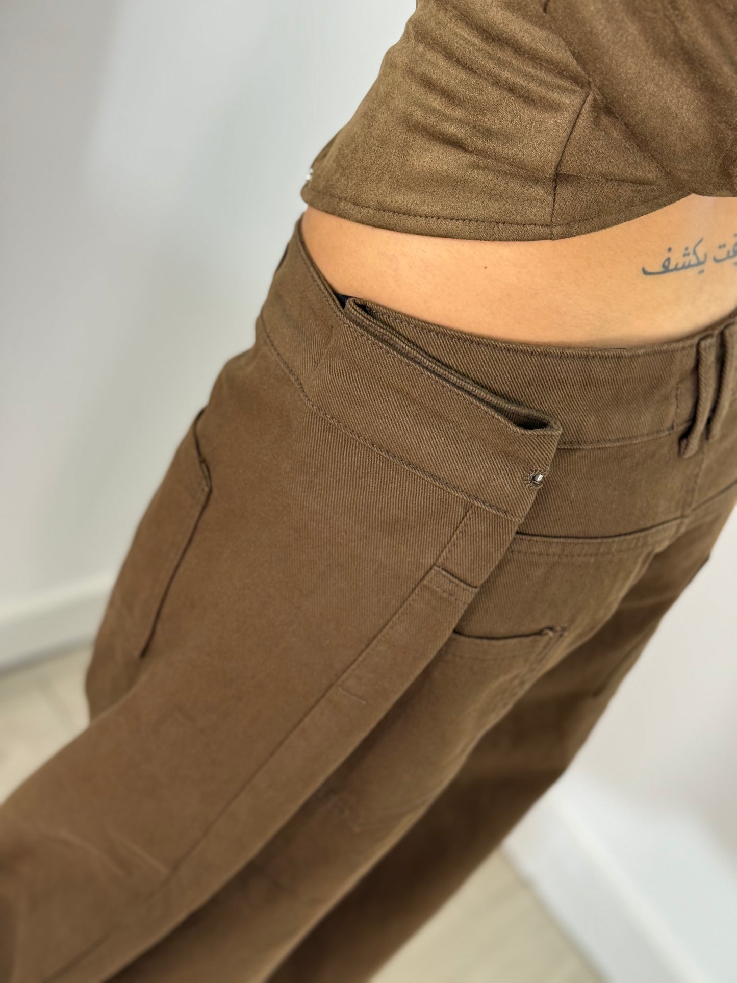 Jeans double over