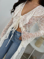 Cardigan pizzo