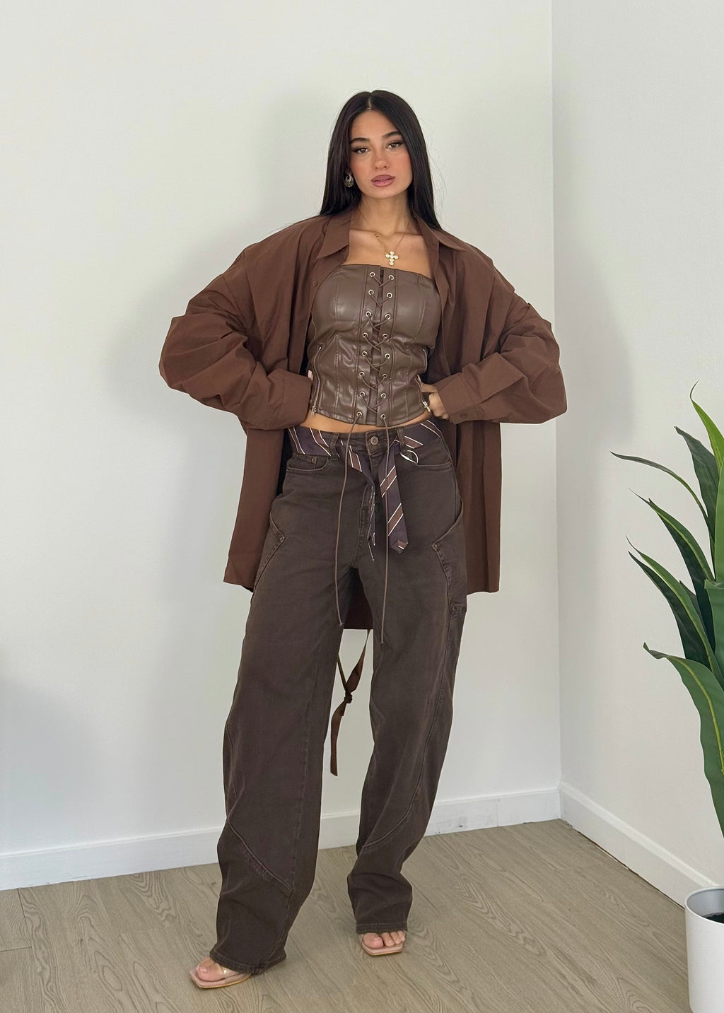 Corsetto lacci con coppe preformate