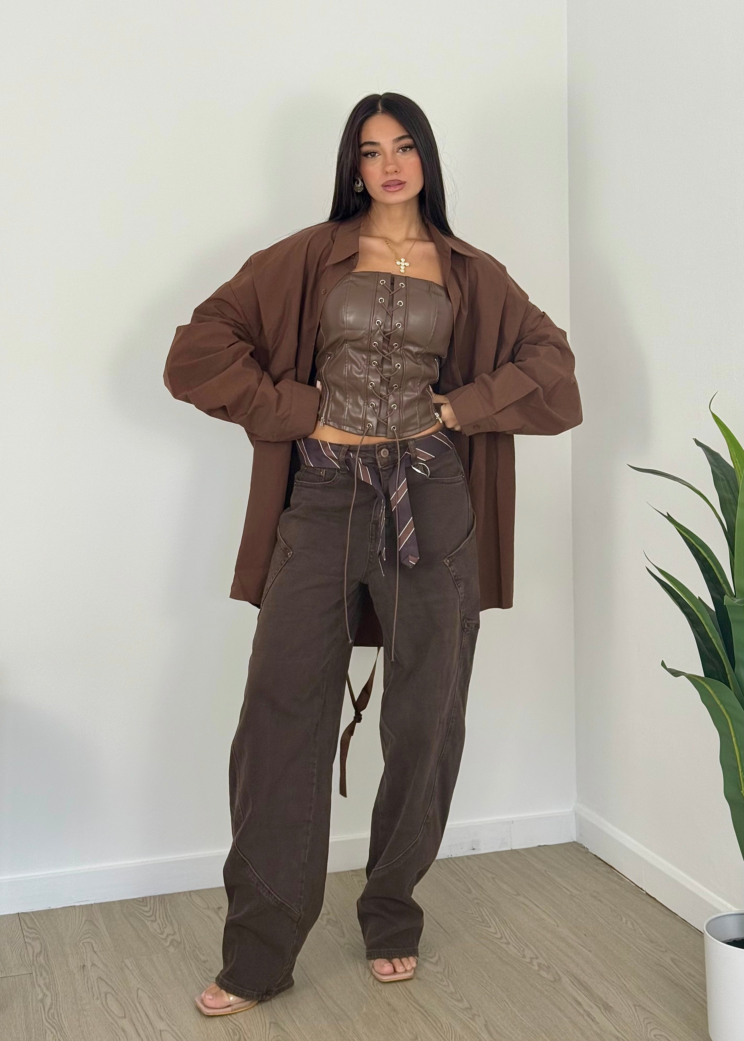 Corsetto lacci con coppe preformate