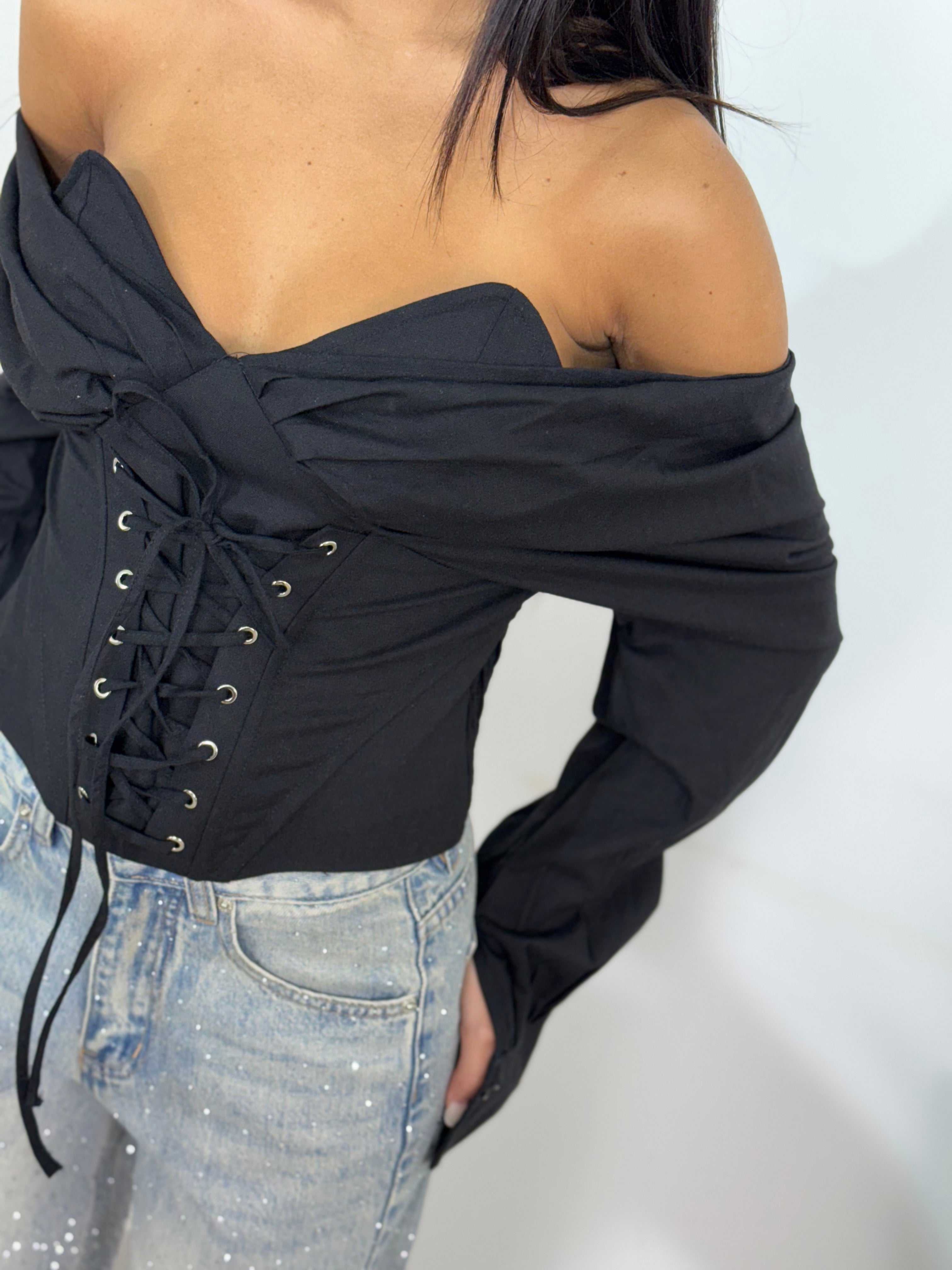 Camicia bustier lacci PRE ORDINE