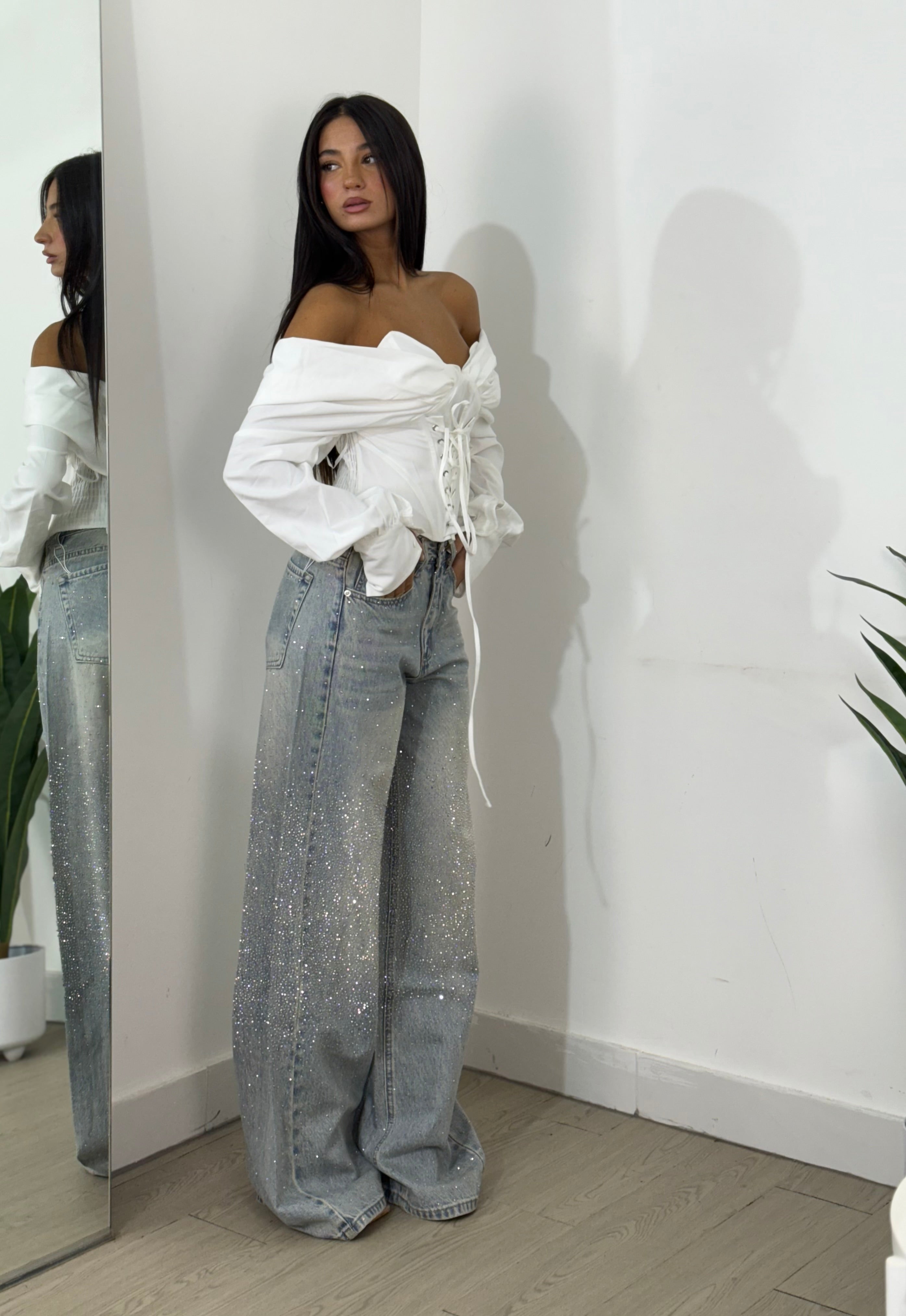 Camicia bustier lacci PRE ORDINE