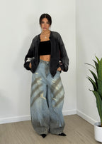 Jeans sfumè obliquo