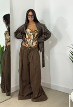 Jeans over Brown