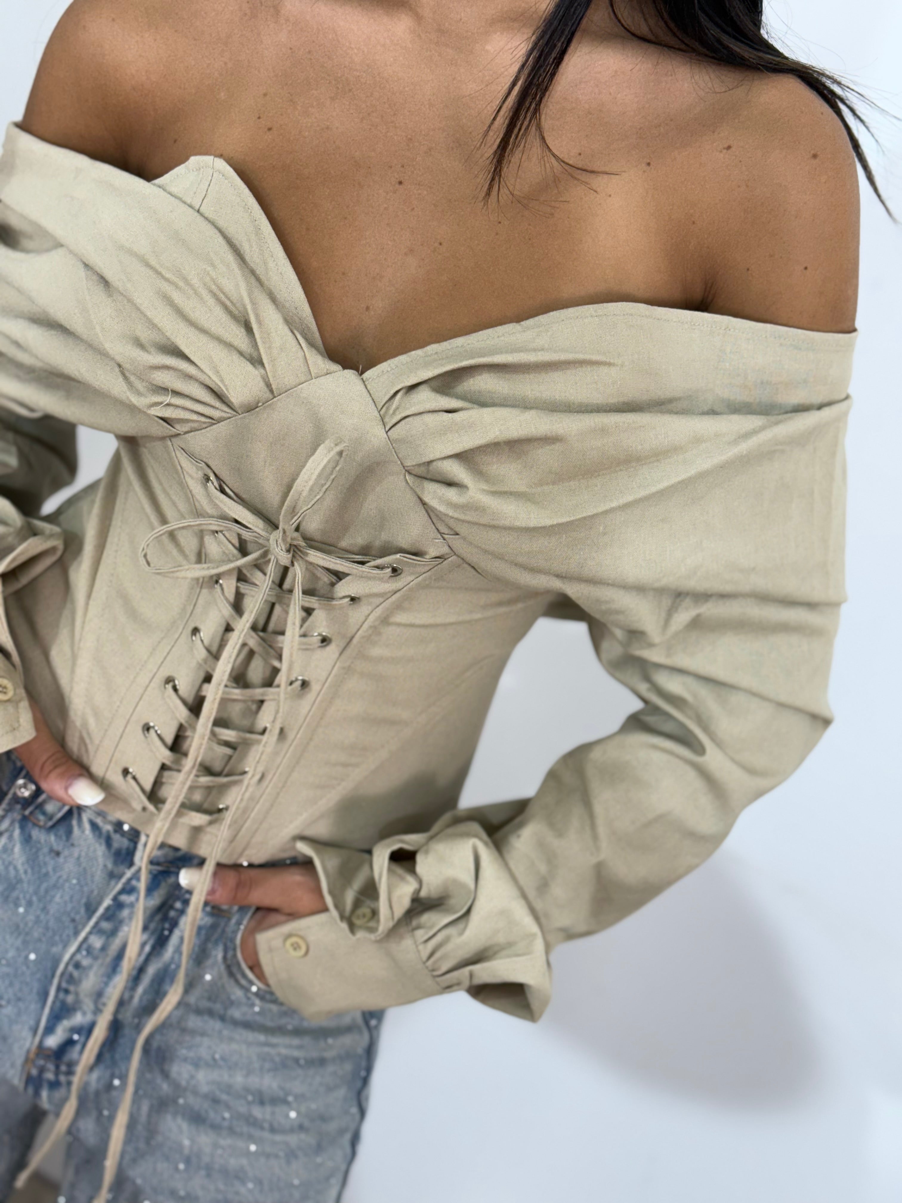 Camicia bustier lacci PRE ORDINE