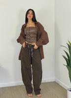 Corsetto lacci con coppe preformate