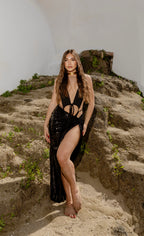 Gonna spacco paillette