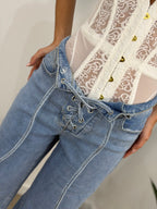 Jeans lacci incrocio