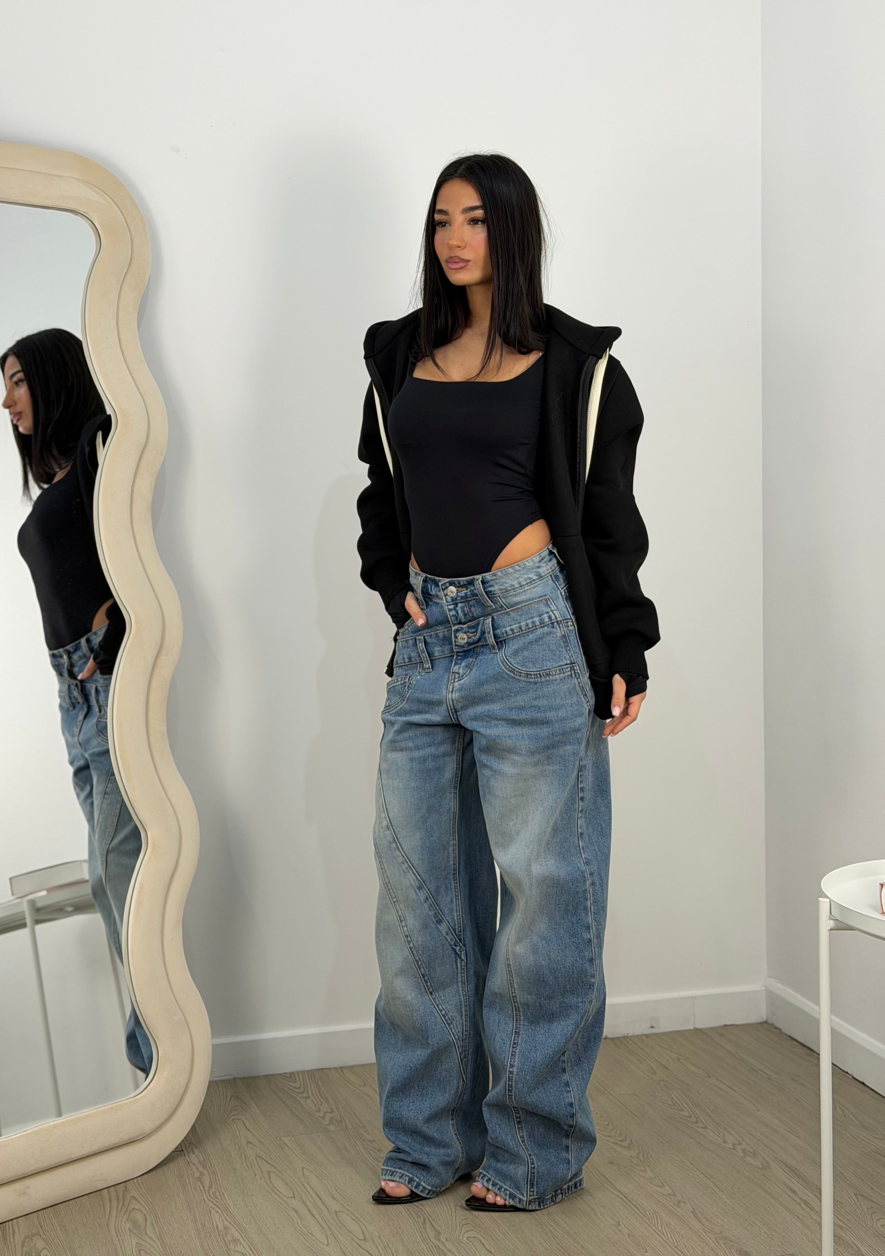 Jeans double bottom