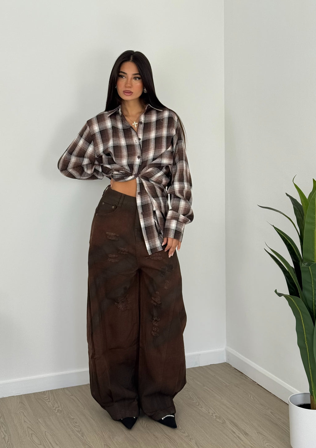 Jeans sfumè obliquo