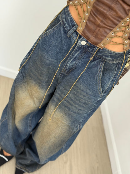 Jeans Old più cinta cravatta