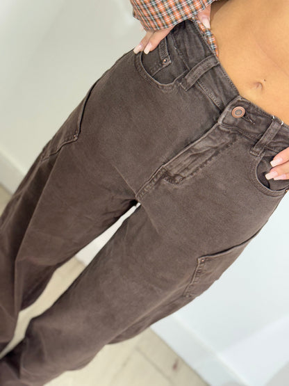 Jeans over brown