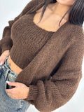 Cardigan più top crop